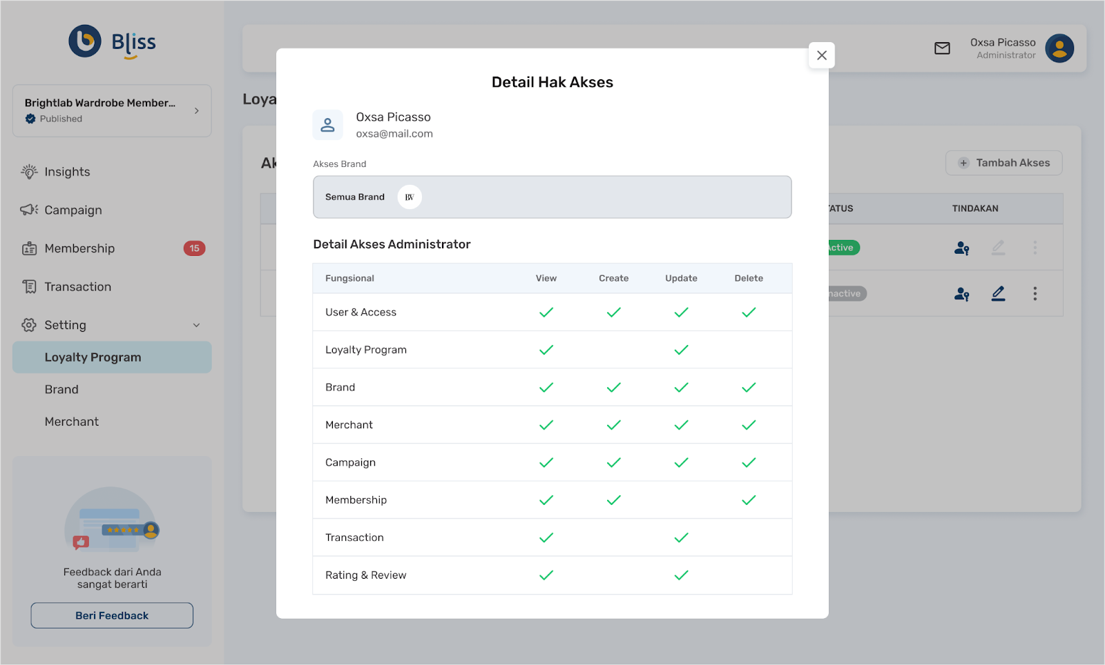 bliss.id manage loyalty program 7